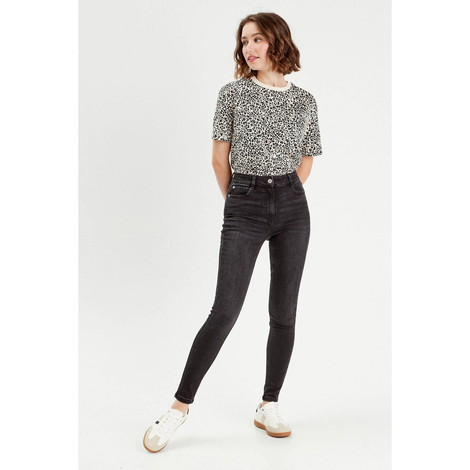 Cache skinny jeans black denim