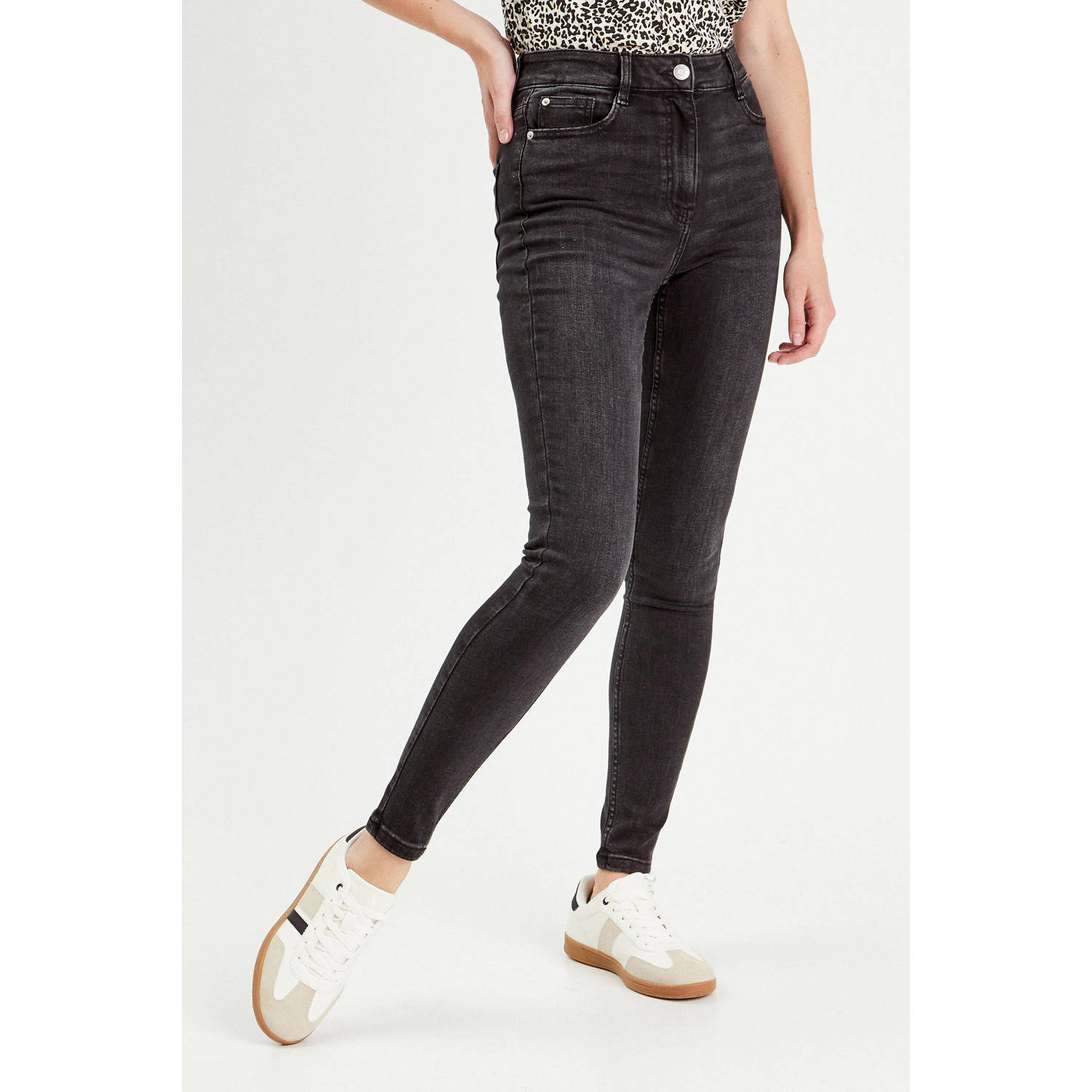 Cache skinny jeans black denim