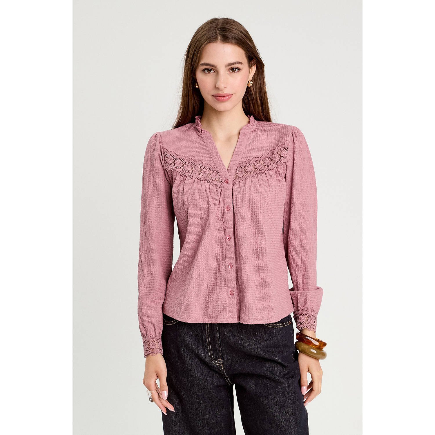 Cache blouse oudroze