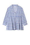 Blauw/ ecru
