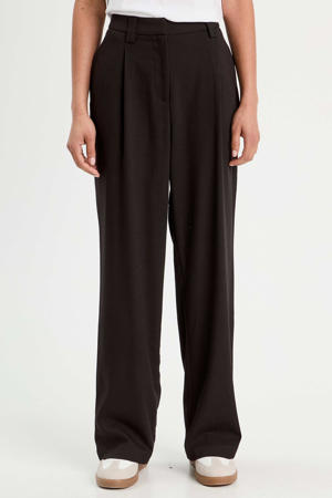 regular waist pantalon zwart