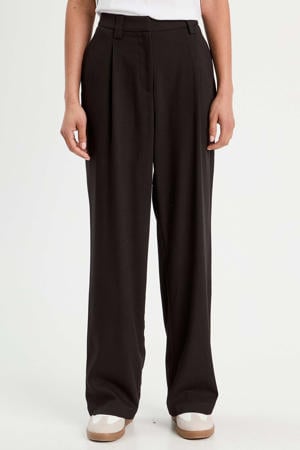 regular waist pantalon zwart