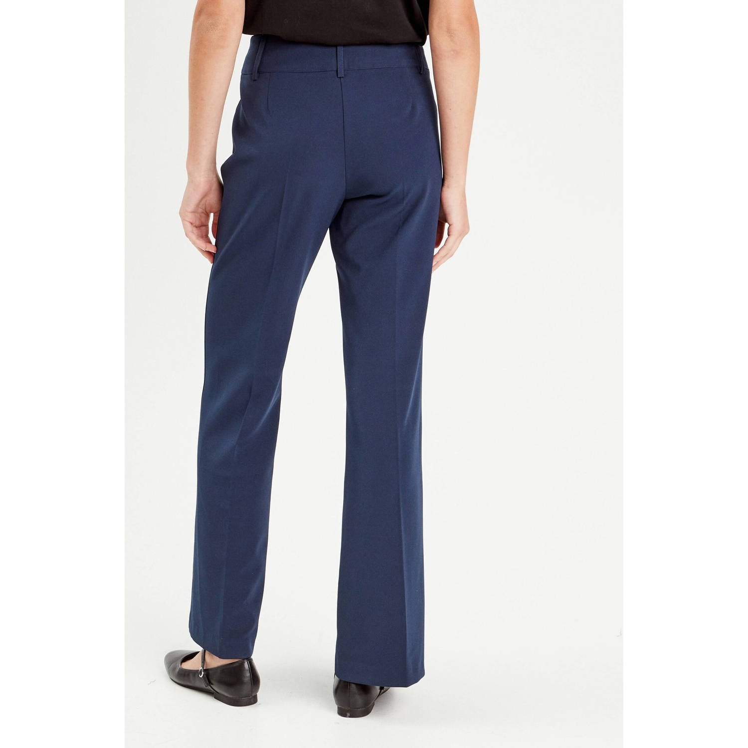 Cache flared regular waist pantalon marine