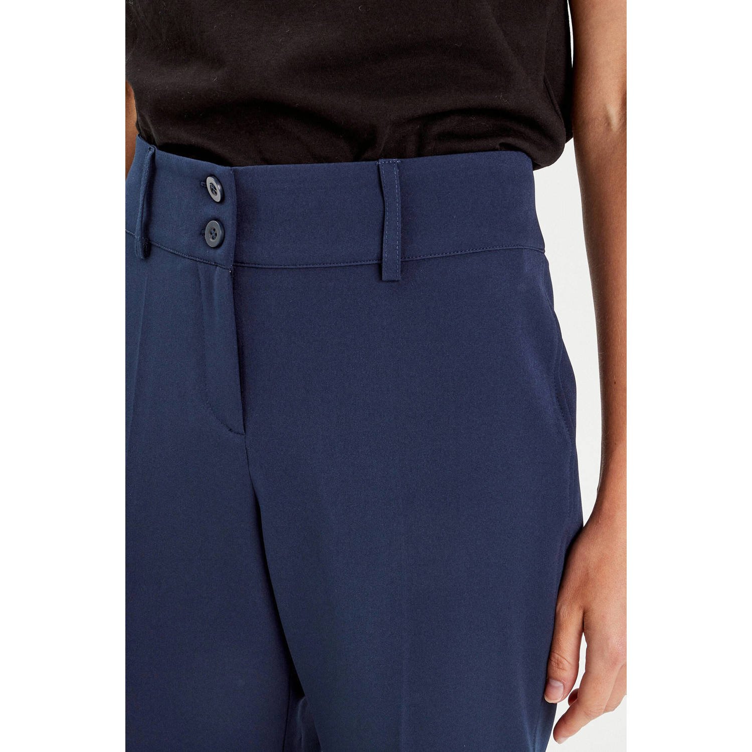 Cache flared regular waist pantalon marine