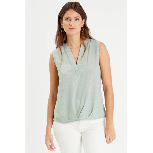 Cache Cache mouwloze top lichtgroen afbeelding