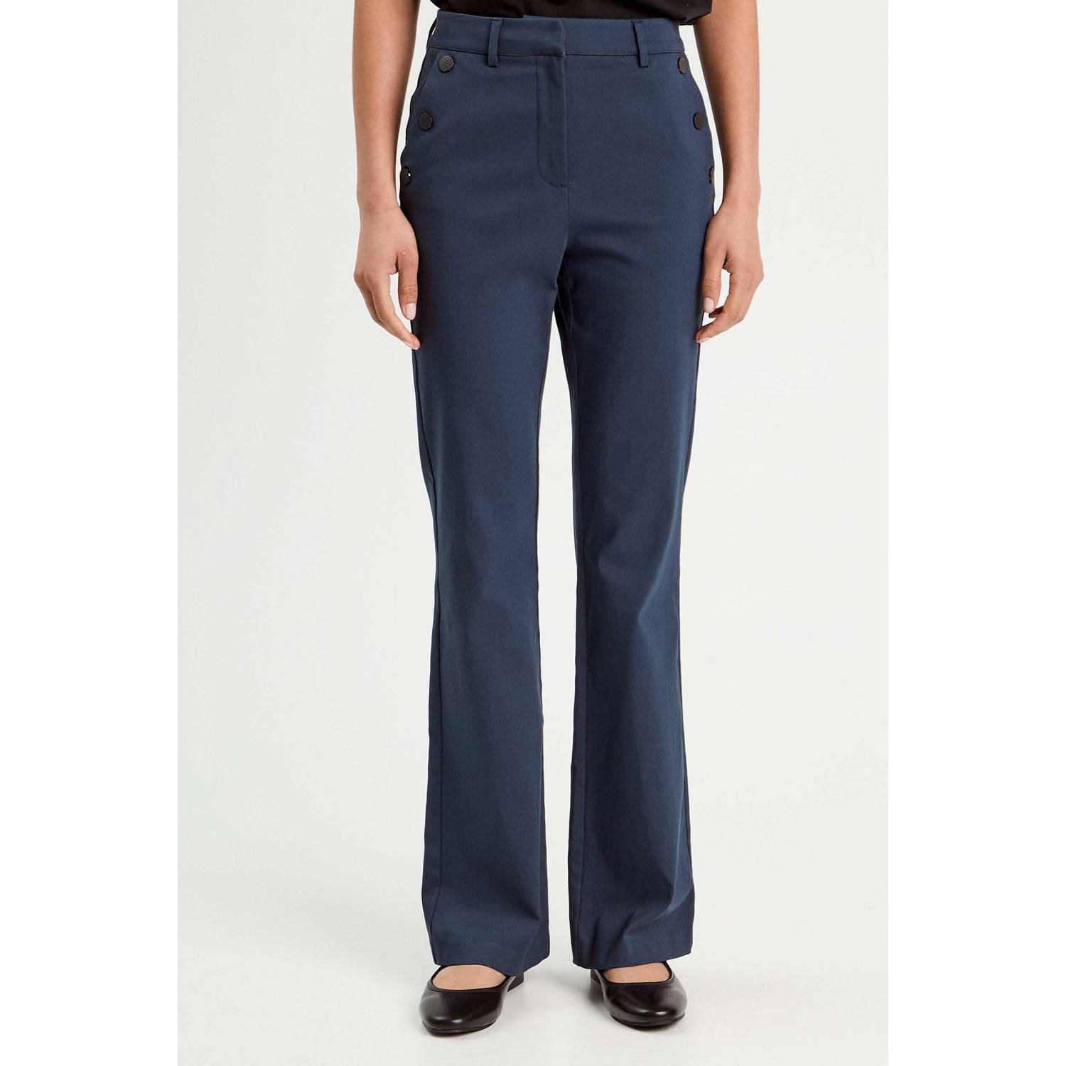 Cache bootcut regular waist casual broek marine