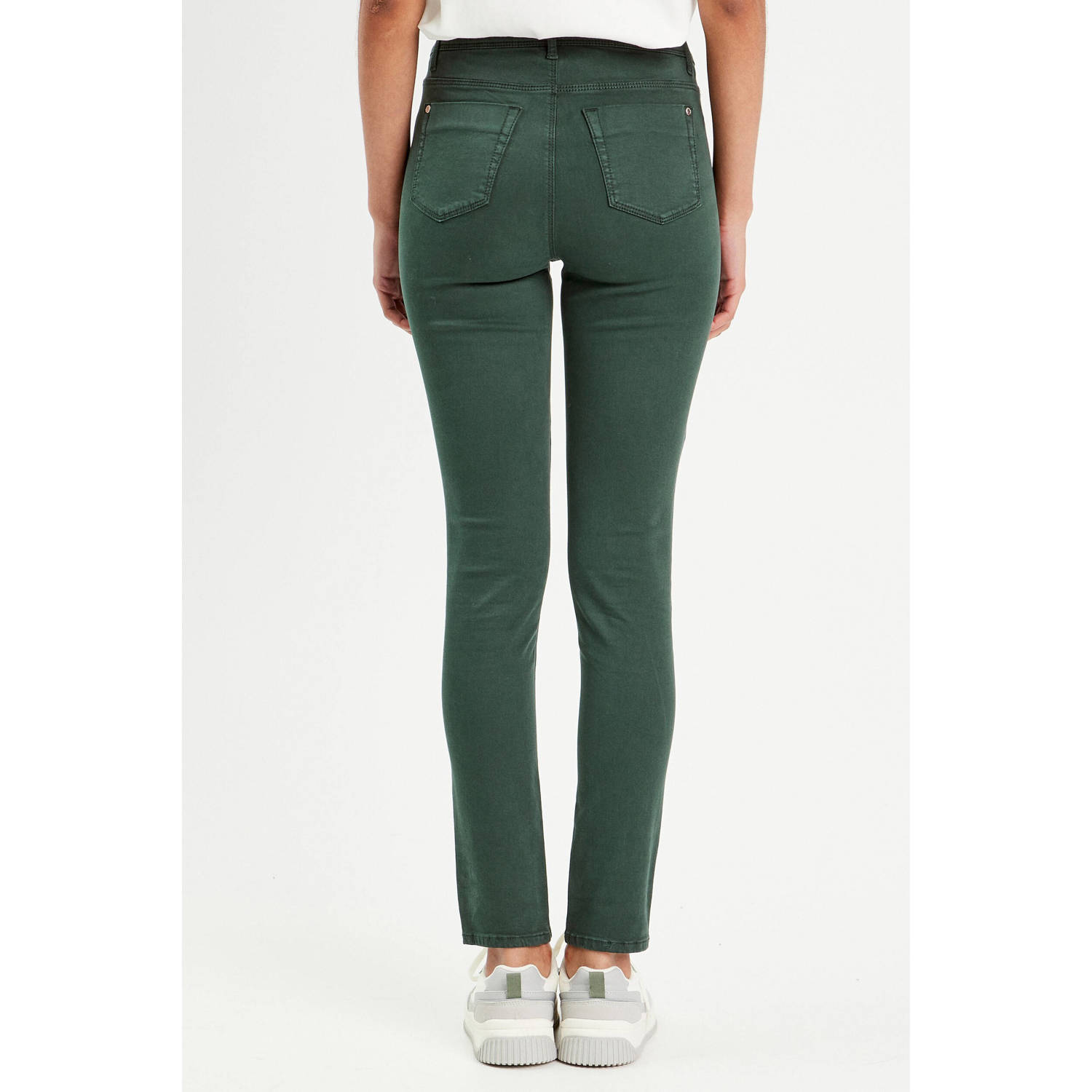 Cache slim fit jeans donkergroen