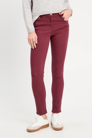 slim fit jeans donkerrood