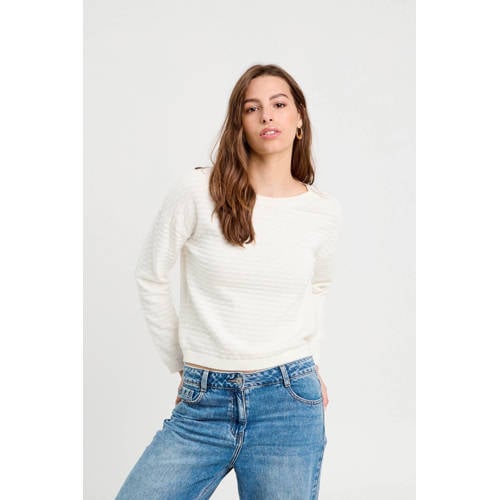 Cache Cache pullover trui ajour ecru afbeelding