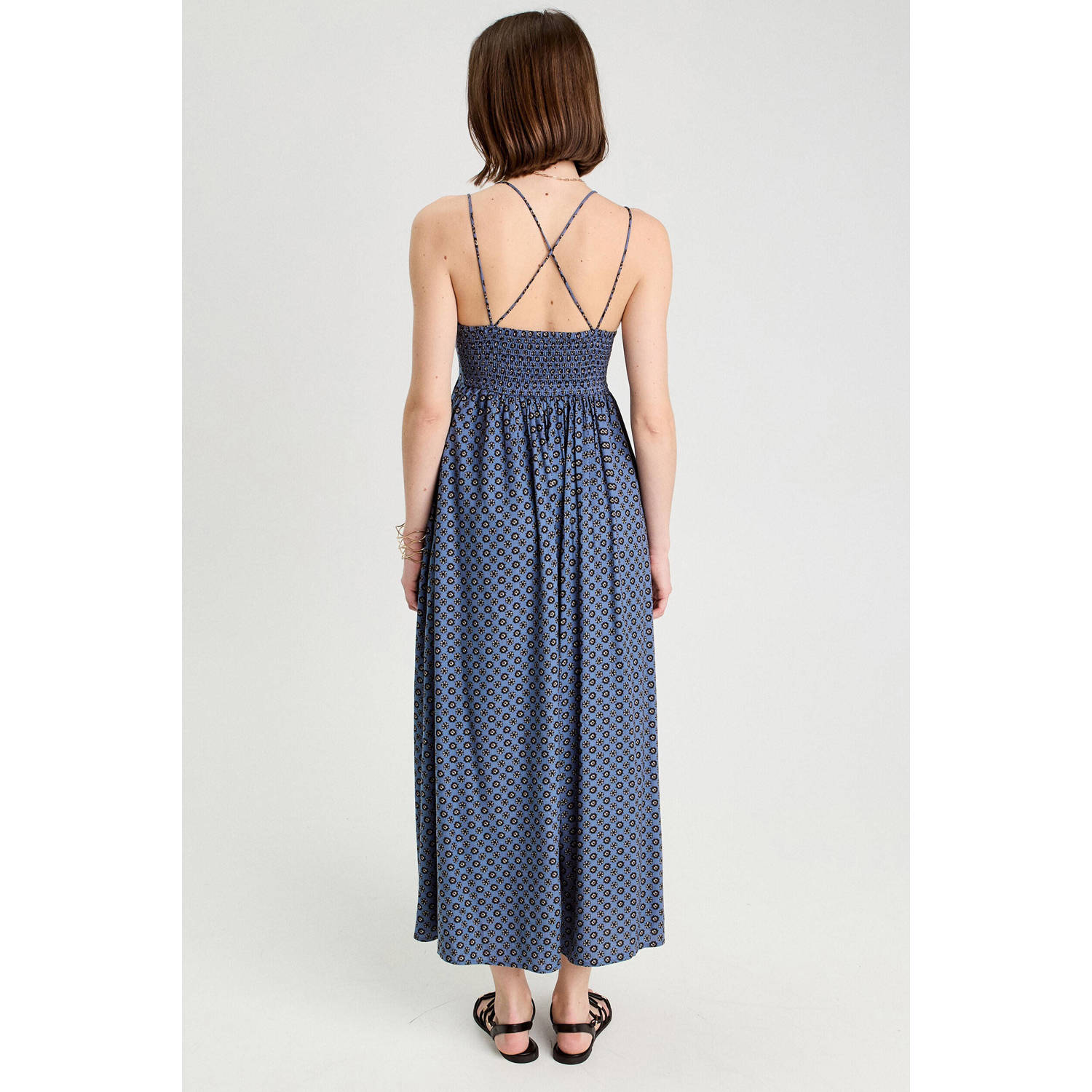 Cache zomerjurk blauw