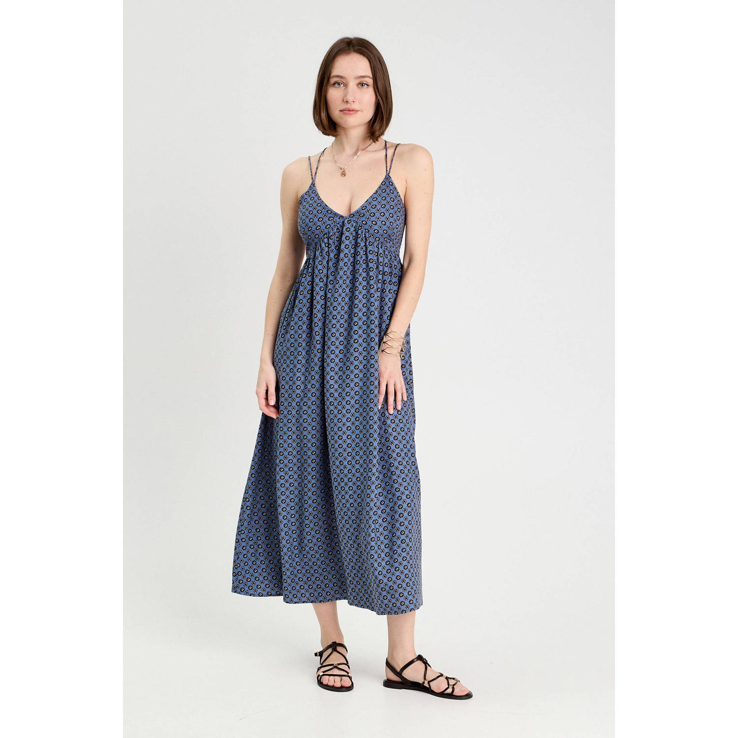 Cache zomerjurk blauw