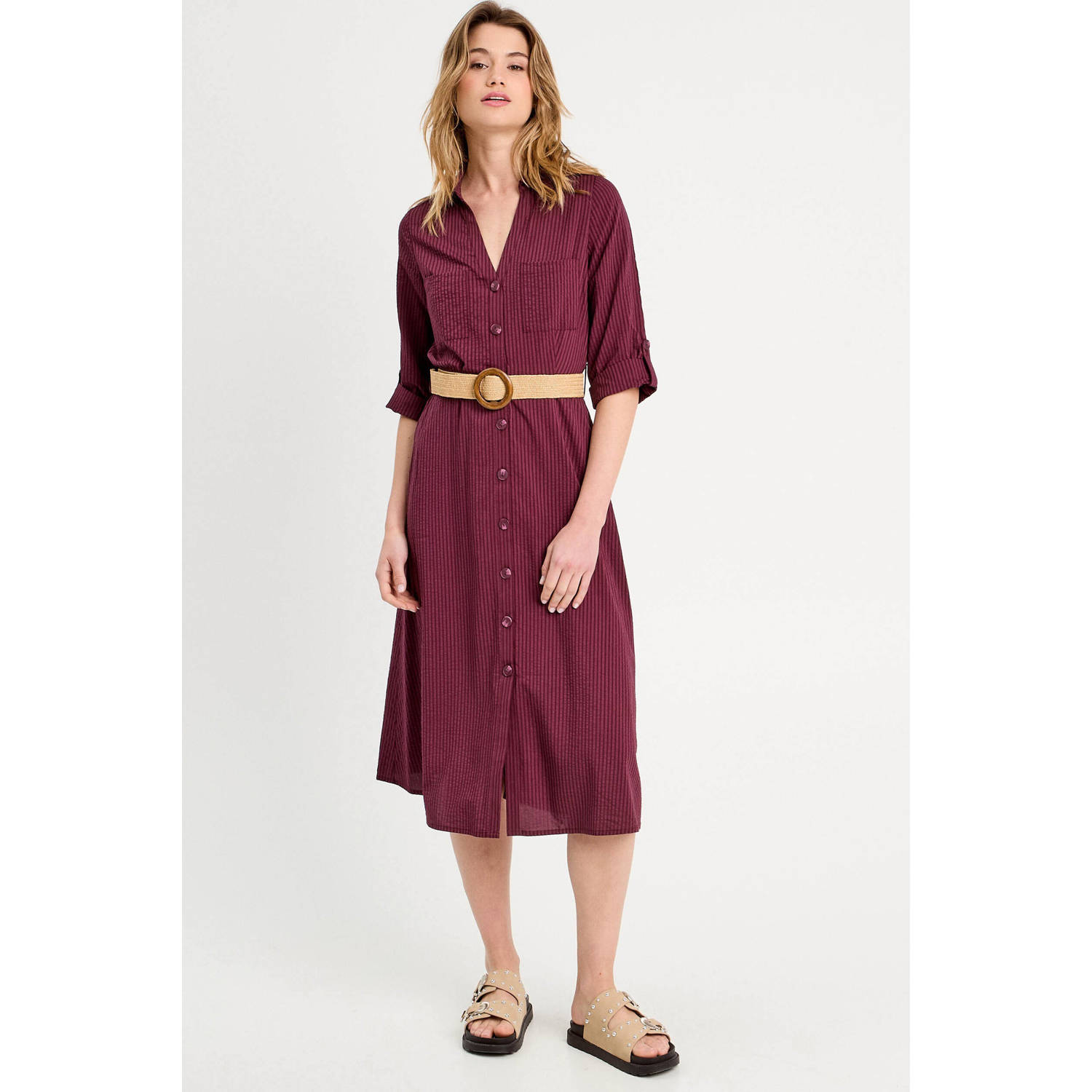 Cache blousejurk donkerrood