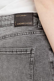 thumbnail: Cache Cache cropped high waist straight jeans grey