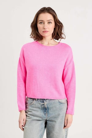 gebreide trui roze