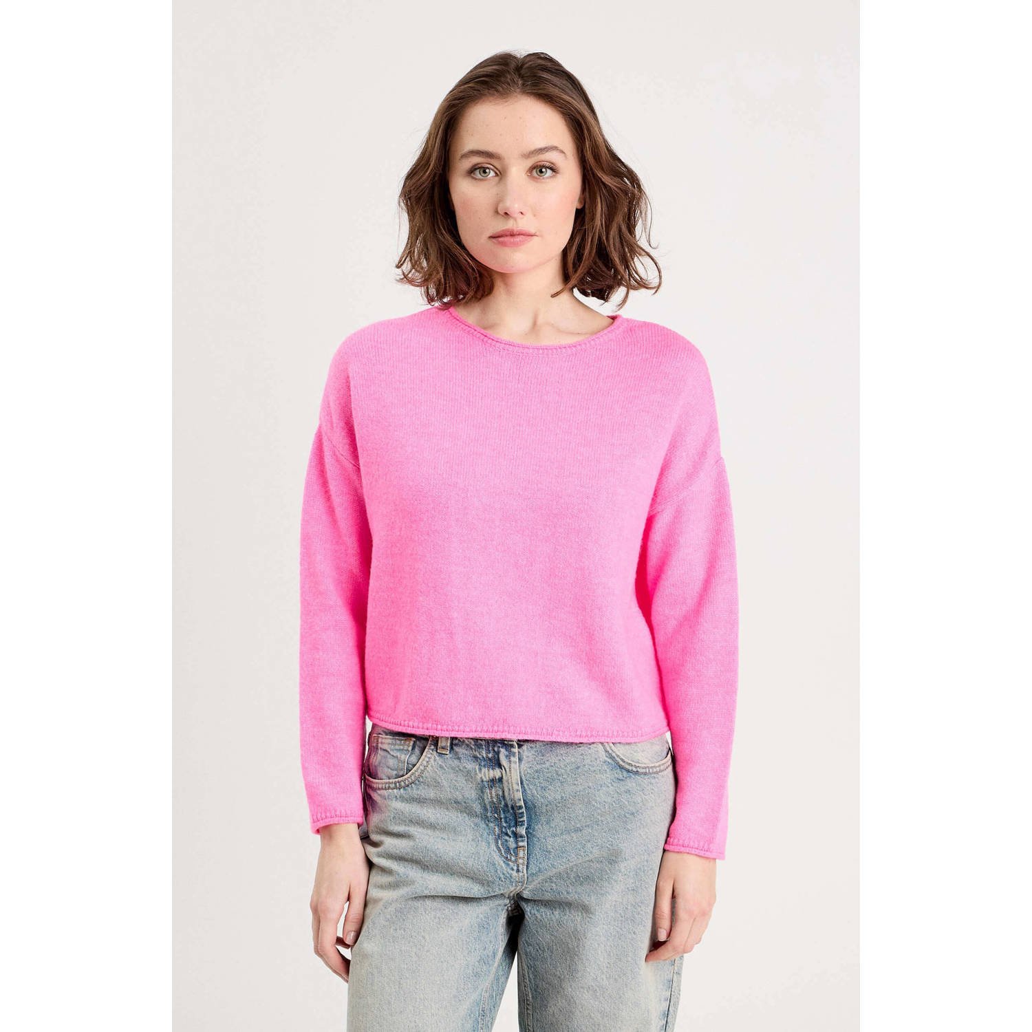 Cache gebreide trui roze