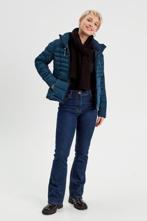 gewatteerde jas blauw