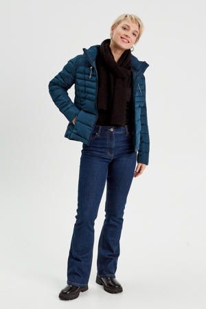 gewatteerde jas blauw