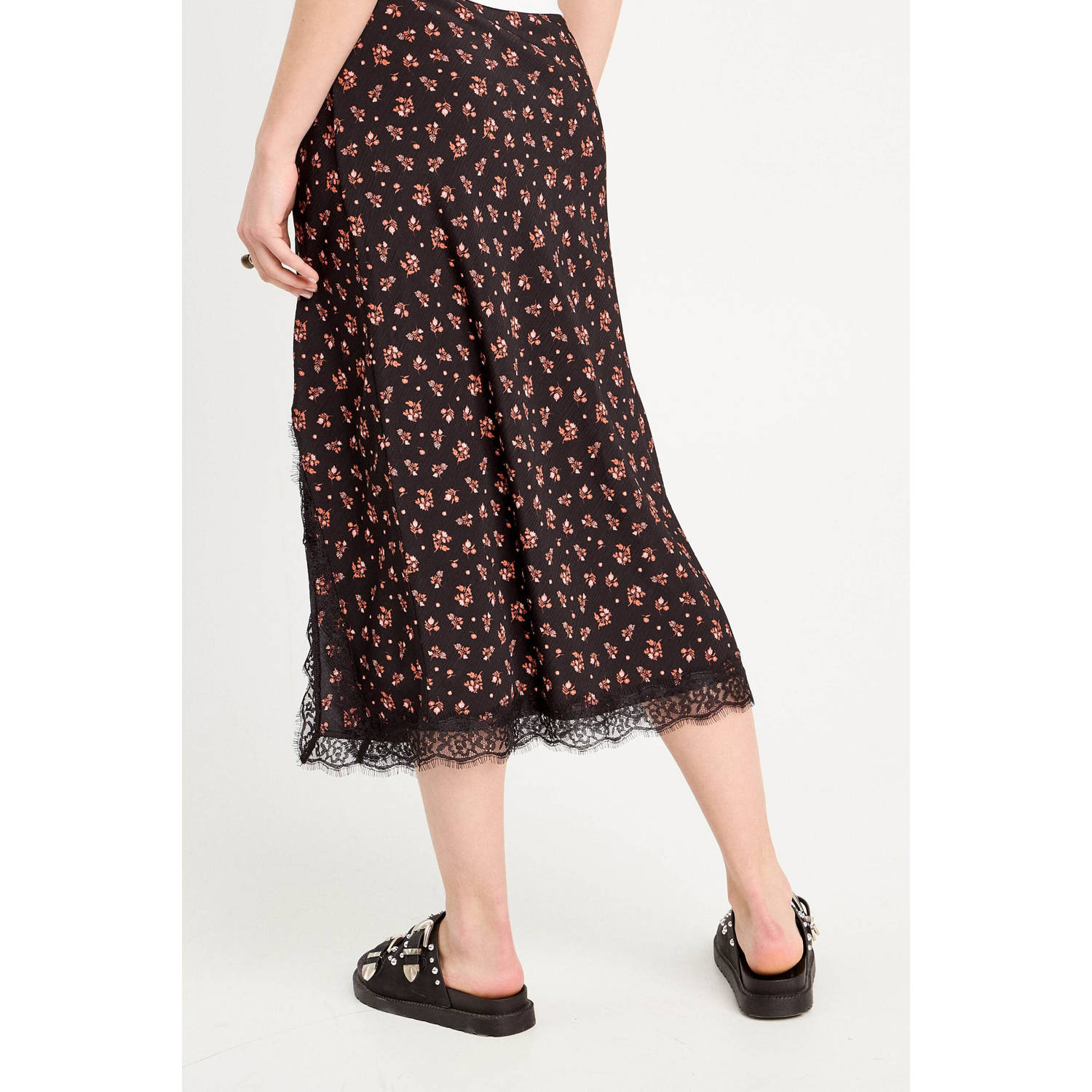 Cache midi rok zwart