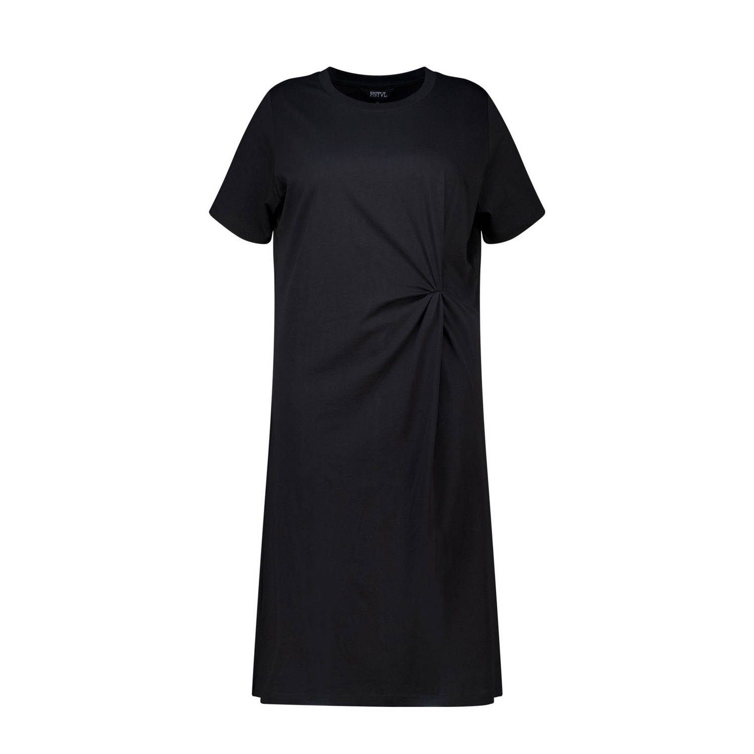 MS Mode midi jurk zwart