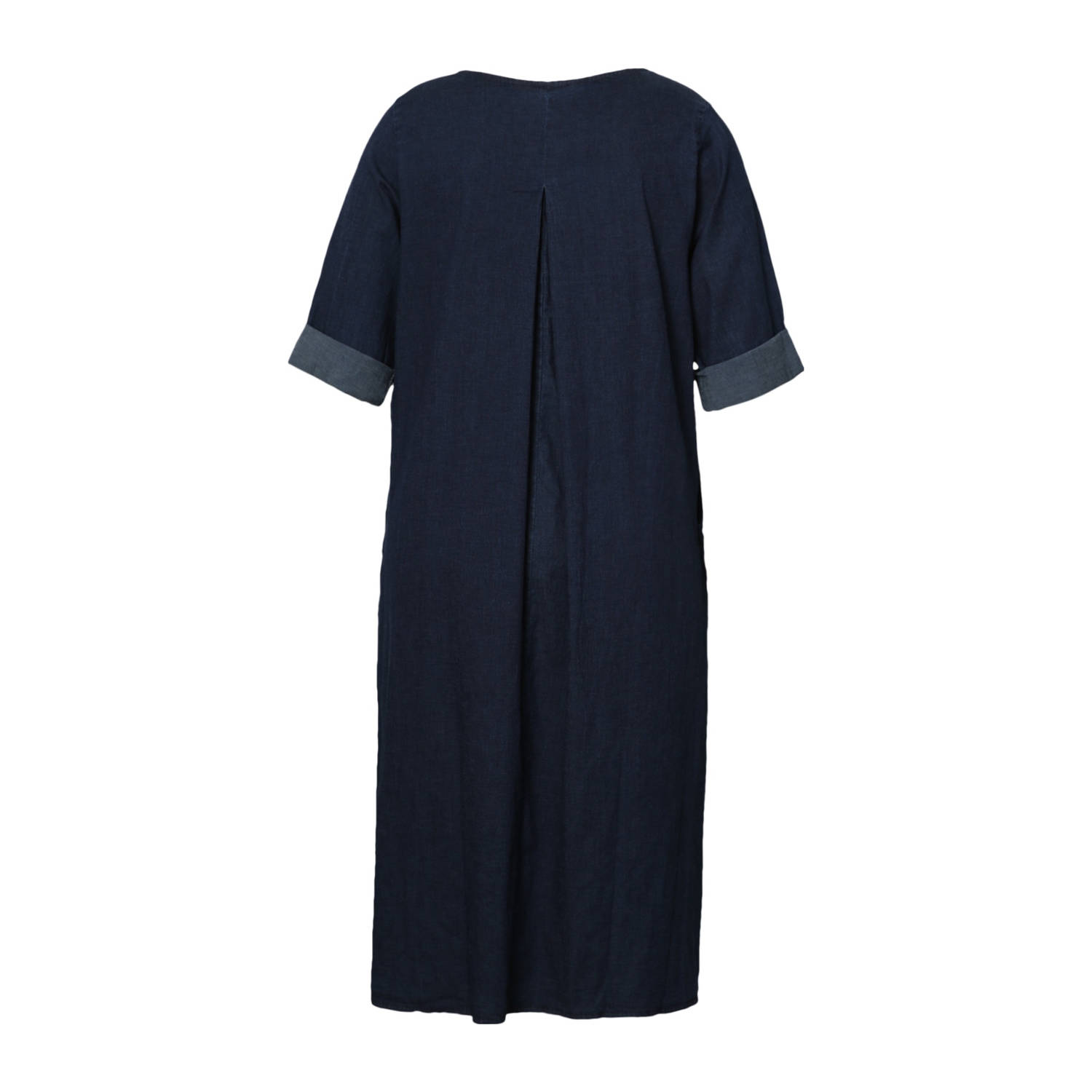 Paprika midi jurk dark blue denim