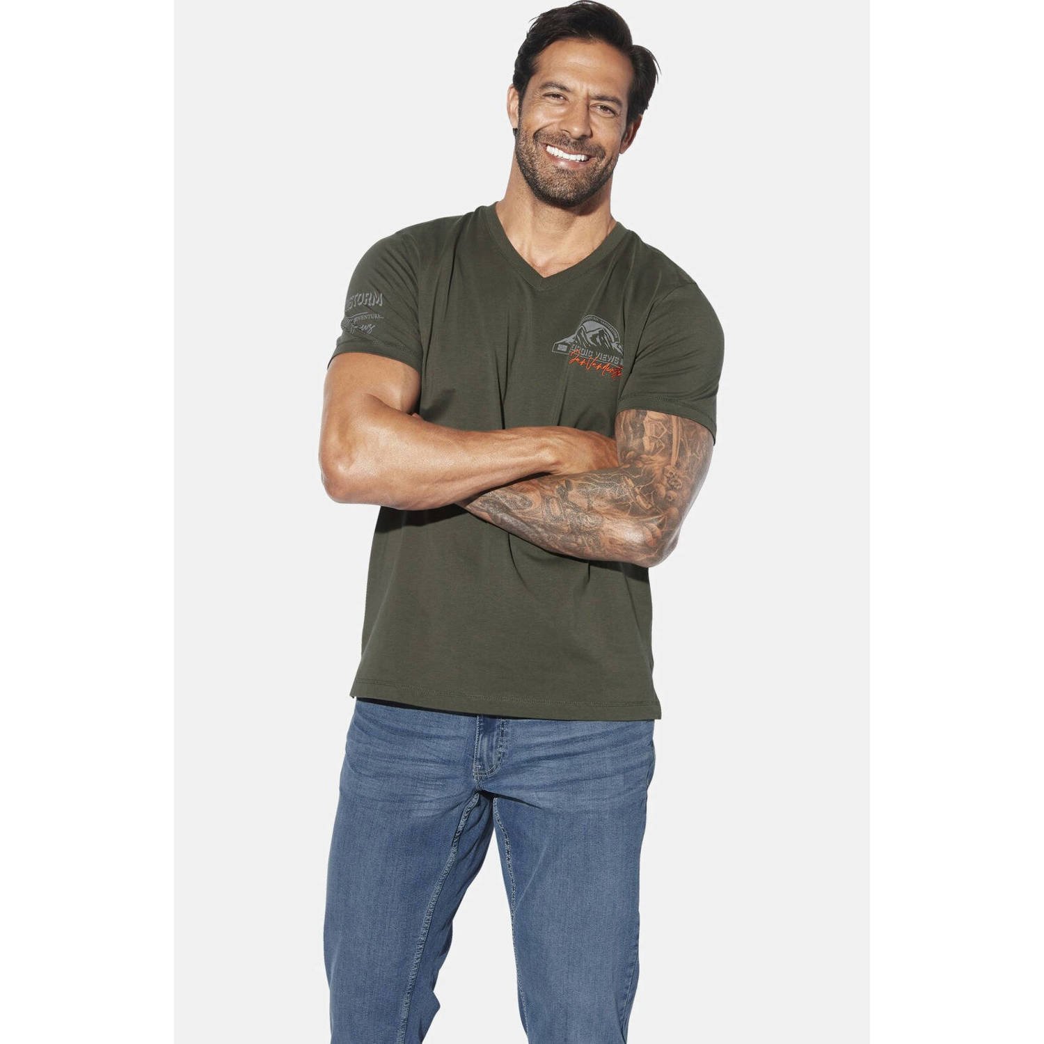 Jan Vanderstorm +FIT Collectie T-shirt JENDUR Plus Size (set van 2)
