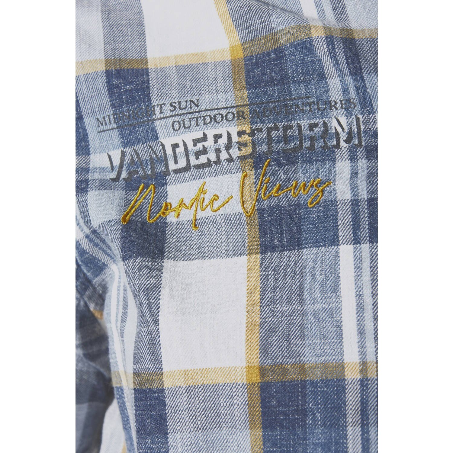 Jan Vanderstorm +FIT Collectie casual overhemd INGOLOF Plus Size blauw