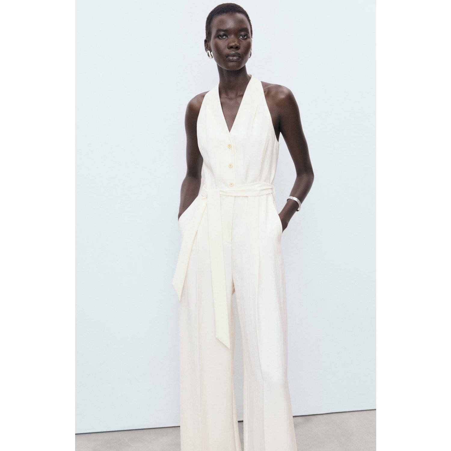 Mango crème regular playsuit