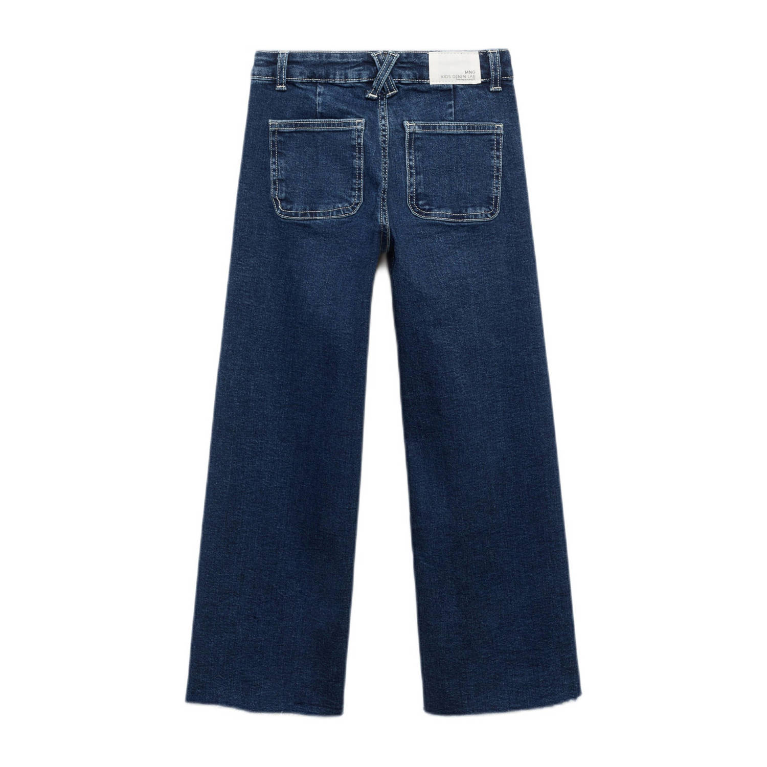 Mango Kids wide leg jeans dark blue denim
