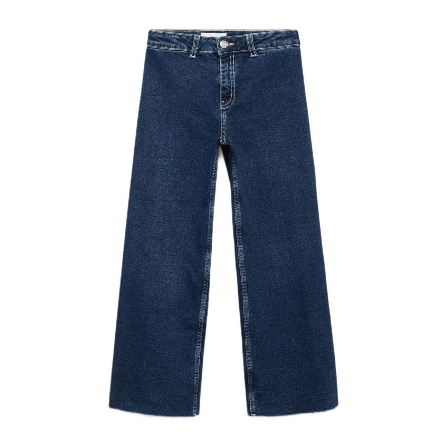 Mango Kids wide leg jeans dark blue denim