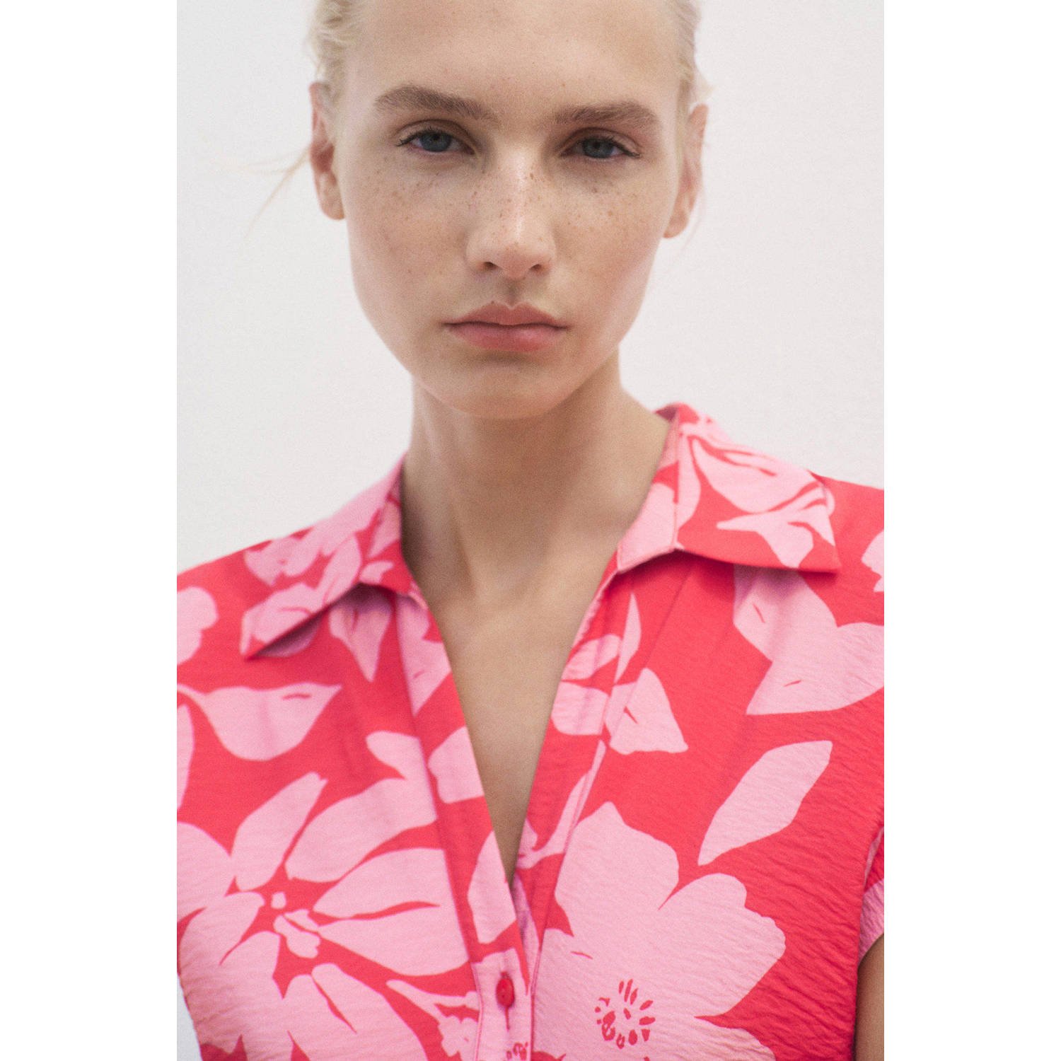 Mango blousejurk roze