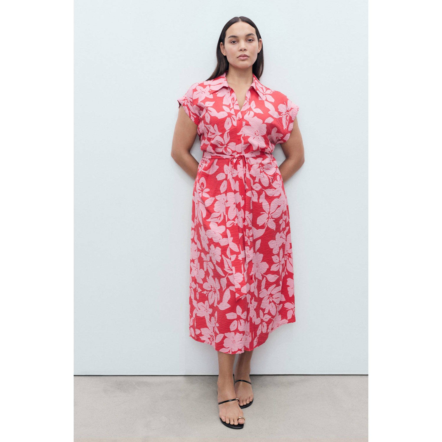 Mango blousejurk roze