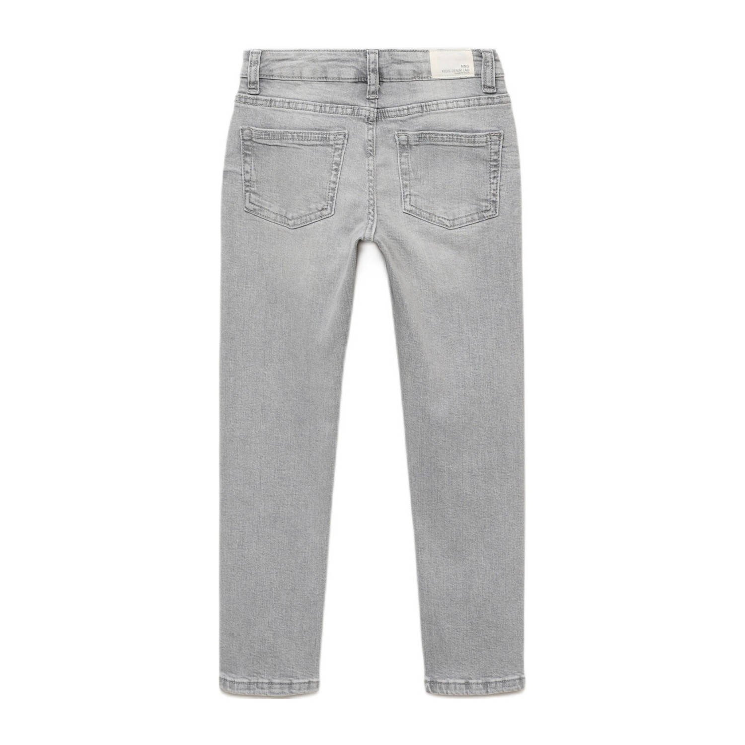 Mango Kids waist slim fit jeans grijs
