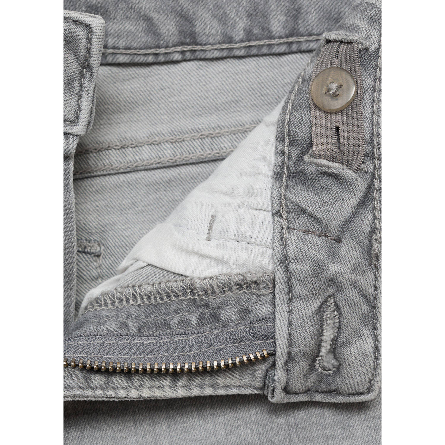 Mango Kids waist slim fit jeans grijs