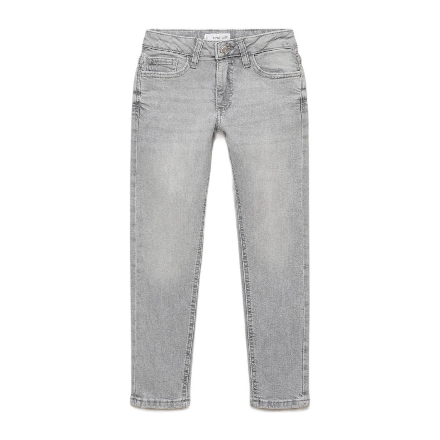 Mango Kids waist slim fit jeans grijs