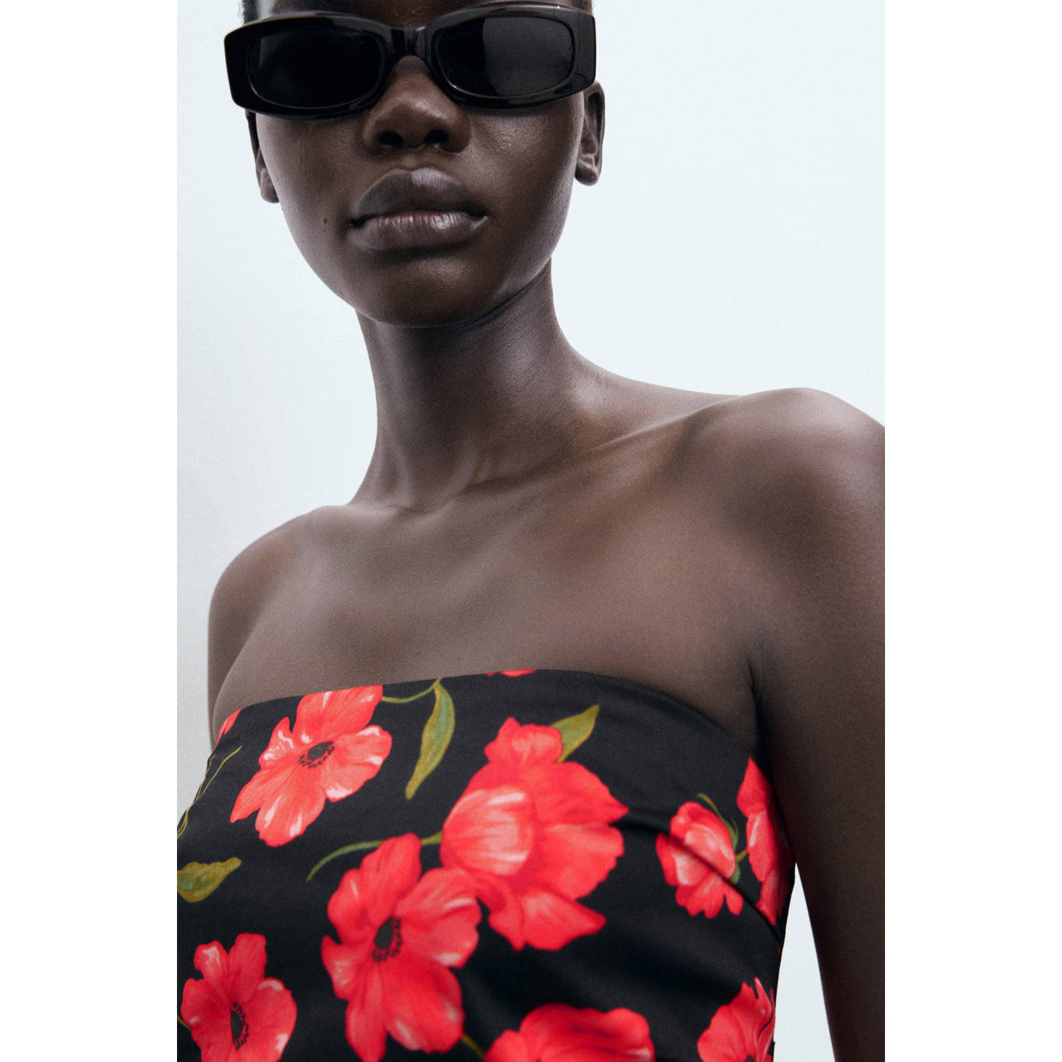 Mango off shoulder jurk zwart