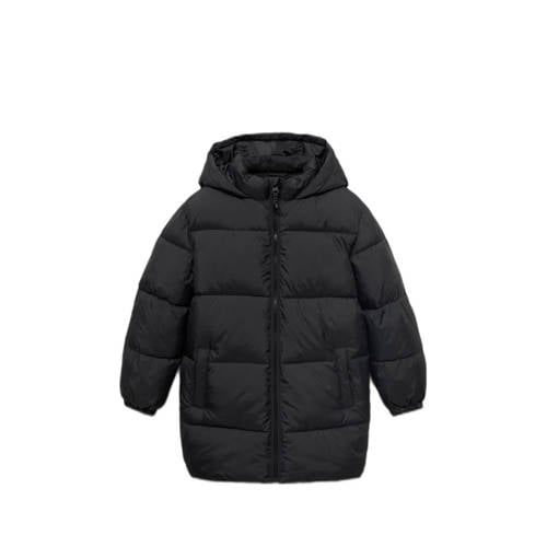 Mango Kids gewatteerde jas zwart afbeelding