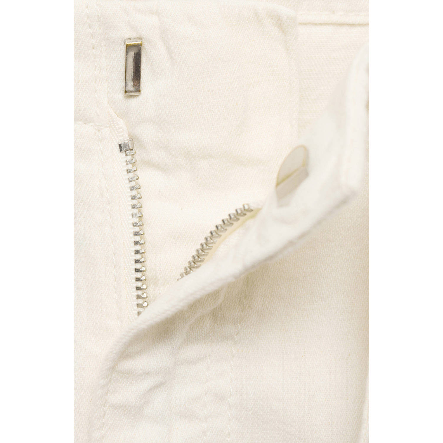 Mango denim wide leg regular waist broek ecru