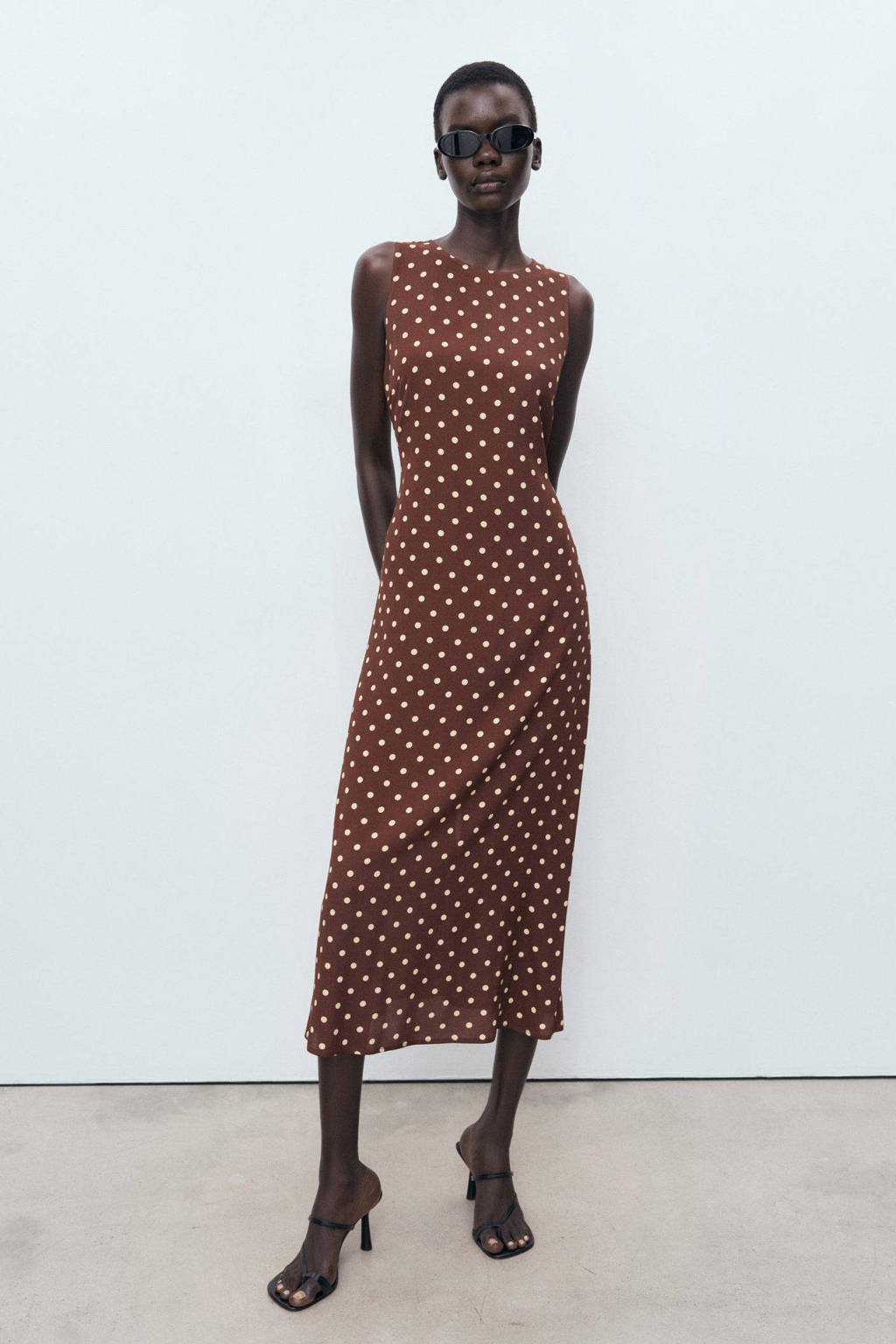 Mango Midi Mango Wikkeljurk Midi Jurk Mango Jurken Dames Katoenen