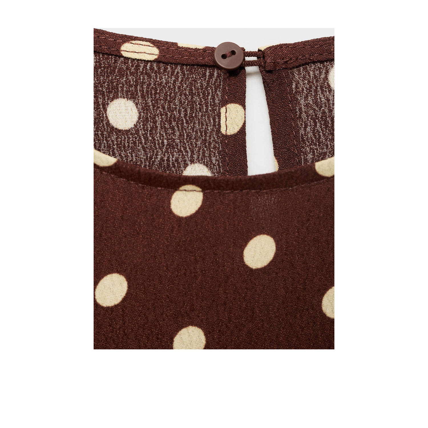 Mango midi jurk donkerbruin