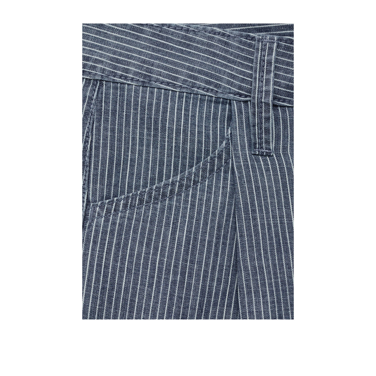 Mango denim straight regular waist short dark blue denim