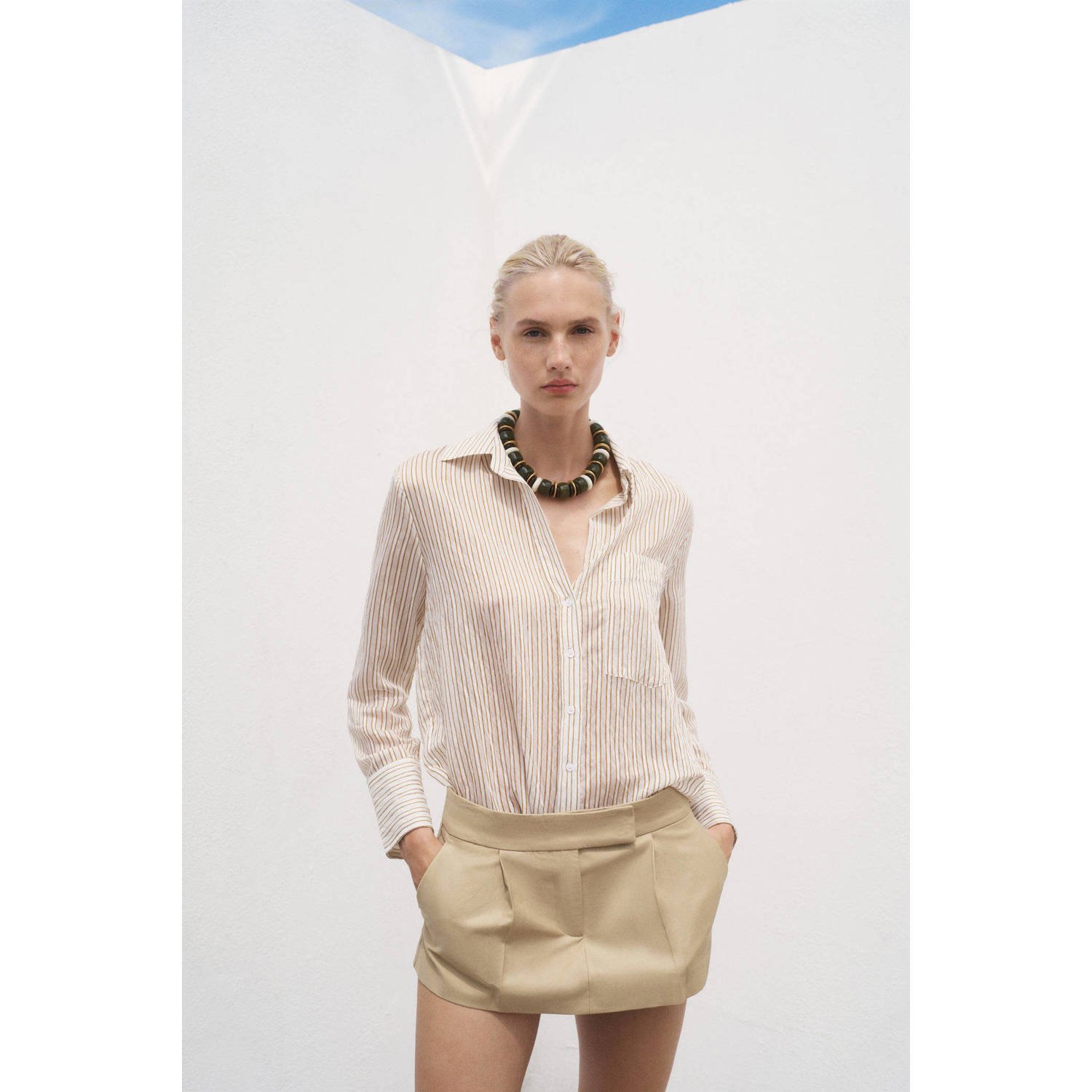 Mango blouse ecru