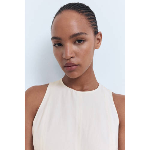Mango midi jurk ecru afbeelding