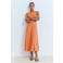 Mango midi jurk oranje