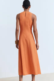 thumbnail: Mango midi jurk oranje
