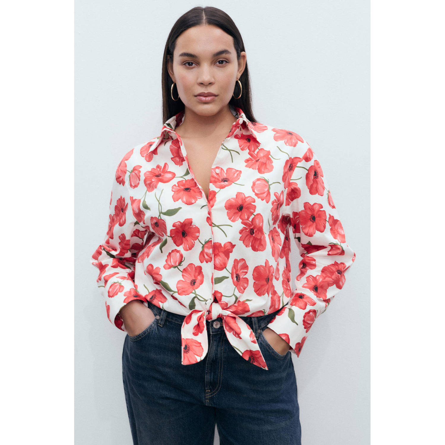 Mango blouse rood
