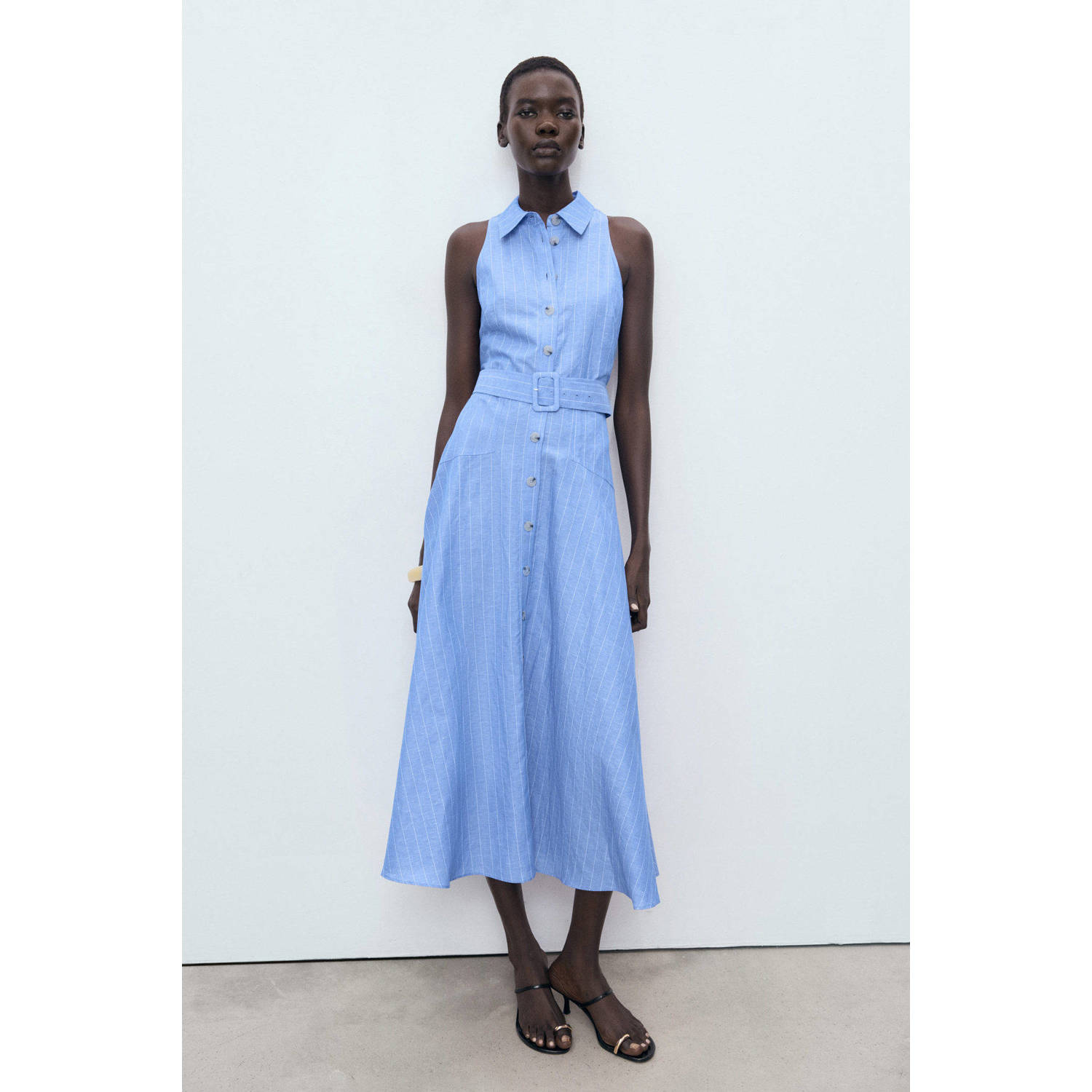 Mango blousejurk blauw