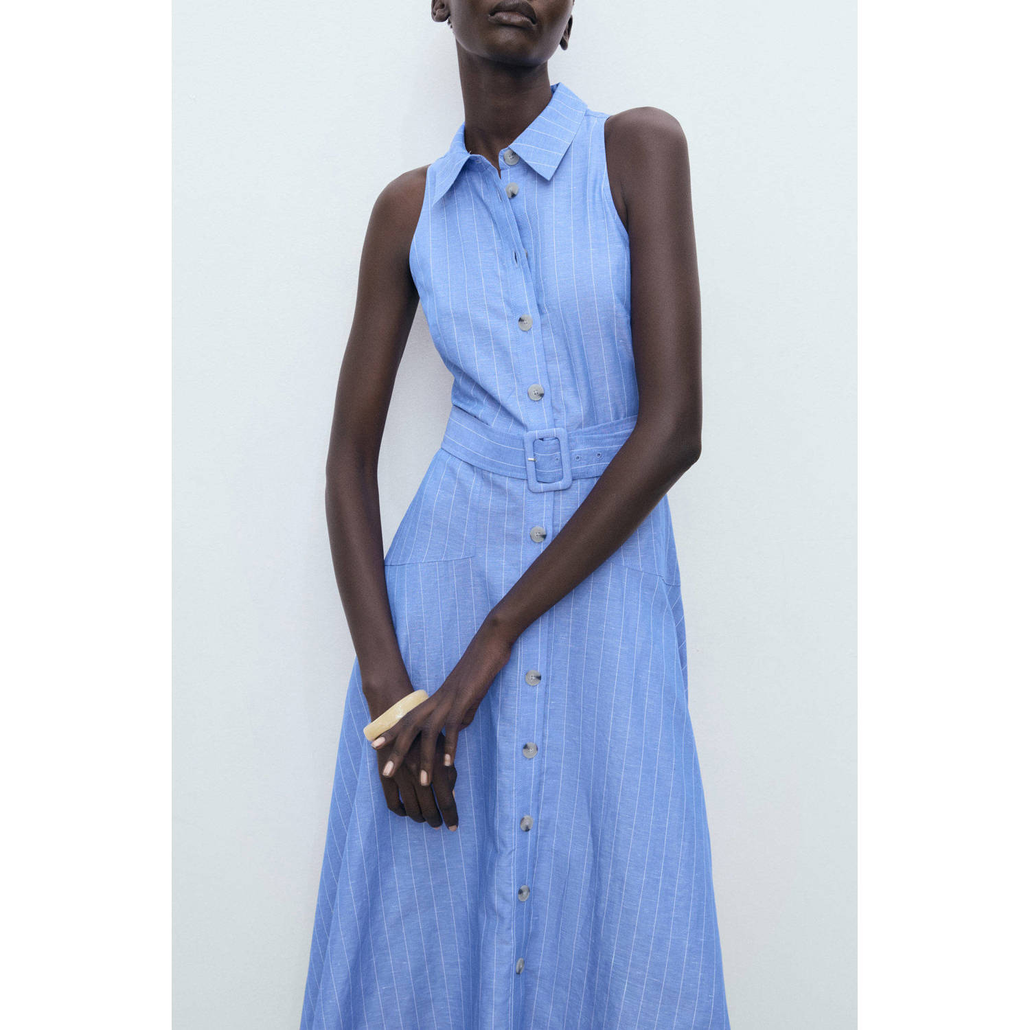 Mango blousejurk blauw