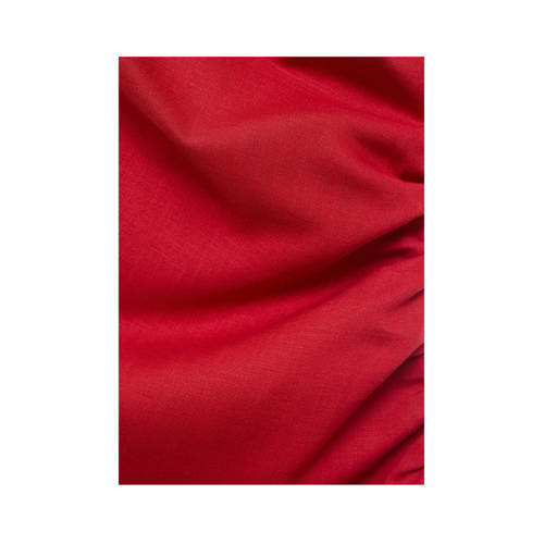 Mango one shoulder jurk rood afbeelding