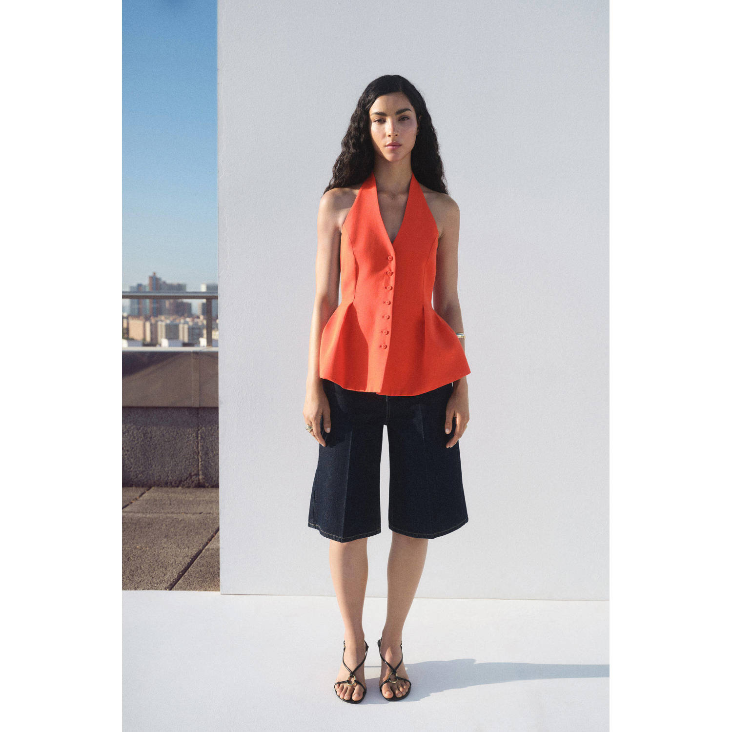 Mango gilet rood