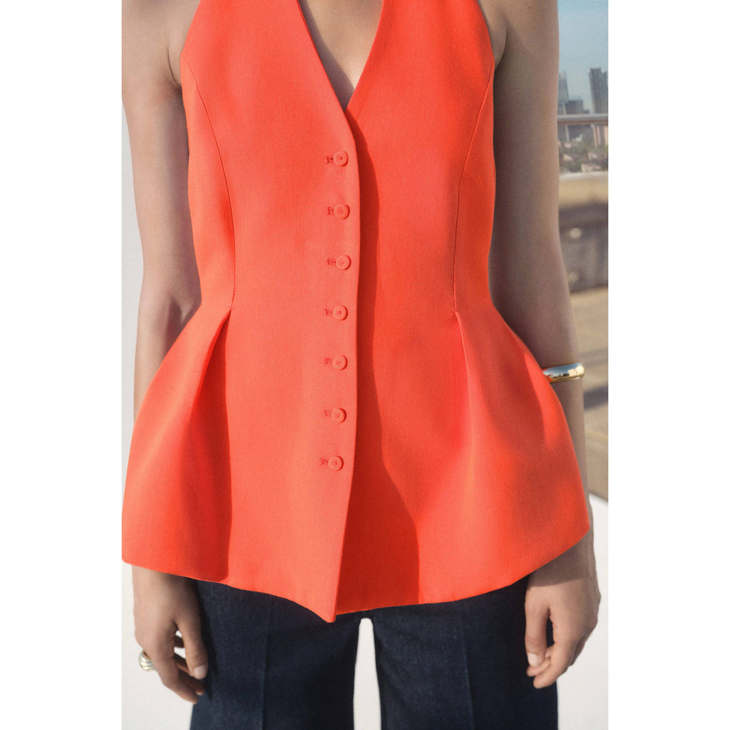 Mango gilet rood